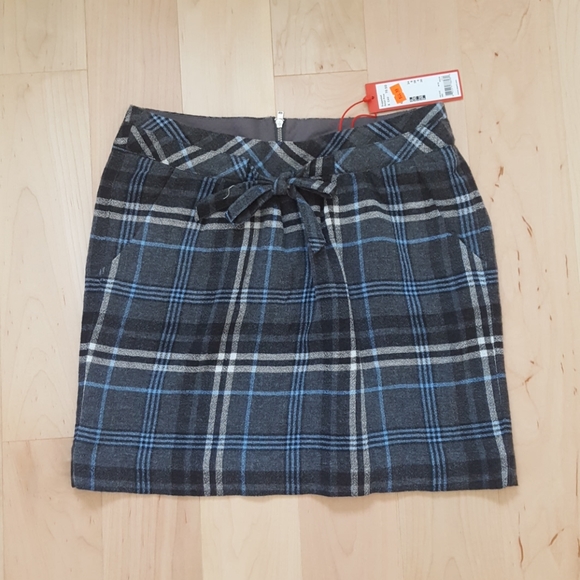 Esprit Plaid Skirt with Pockets- 90s style - Picture 1 of 5